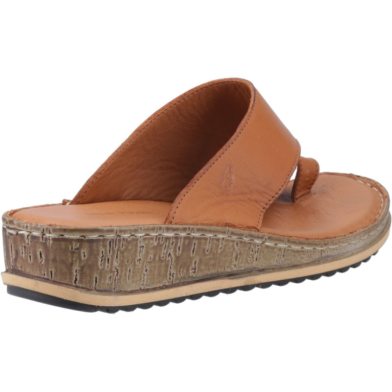 Hush Puppies Elissa Toepost Suede Women's Tan Sandals