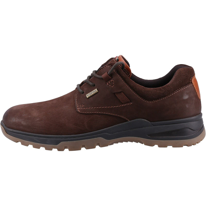 Hush Puppies Pele Leather Men's Brown Nubuck Lace-Up Shoes