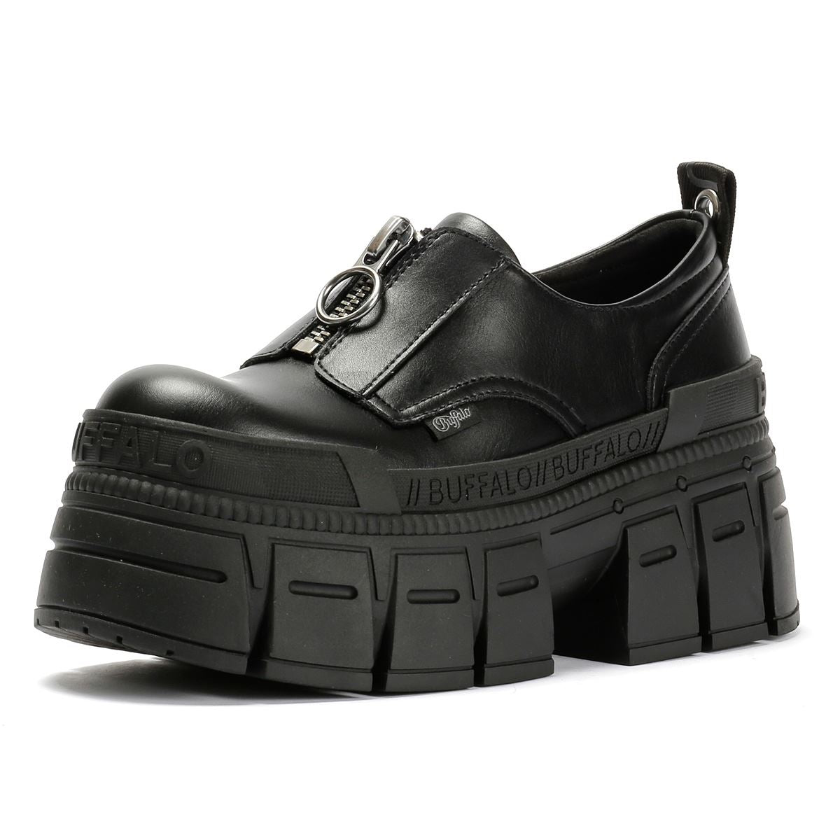 Buffalo Gospher Front Zip Lo Vegan Women's Black Shoes