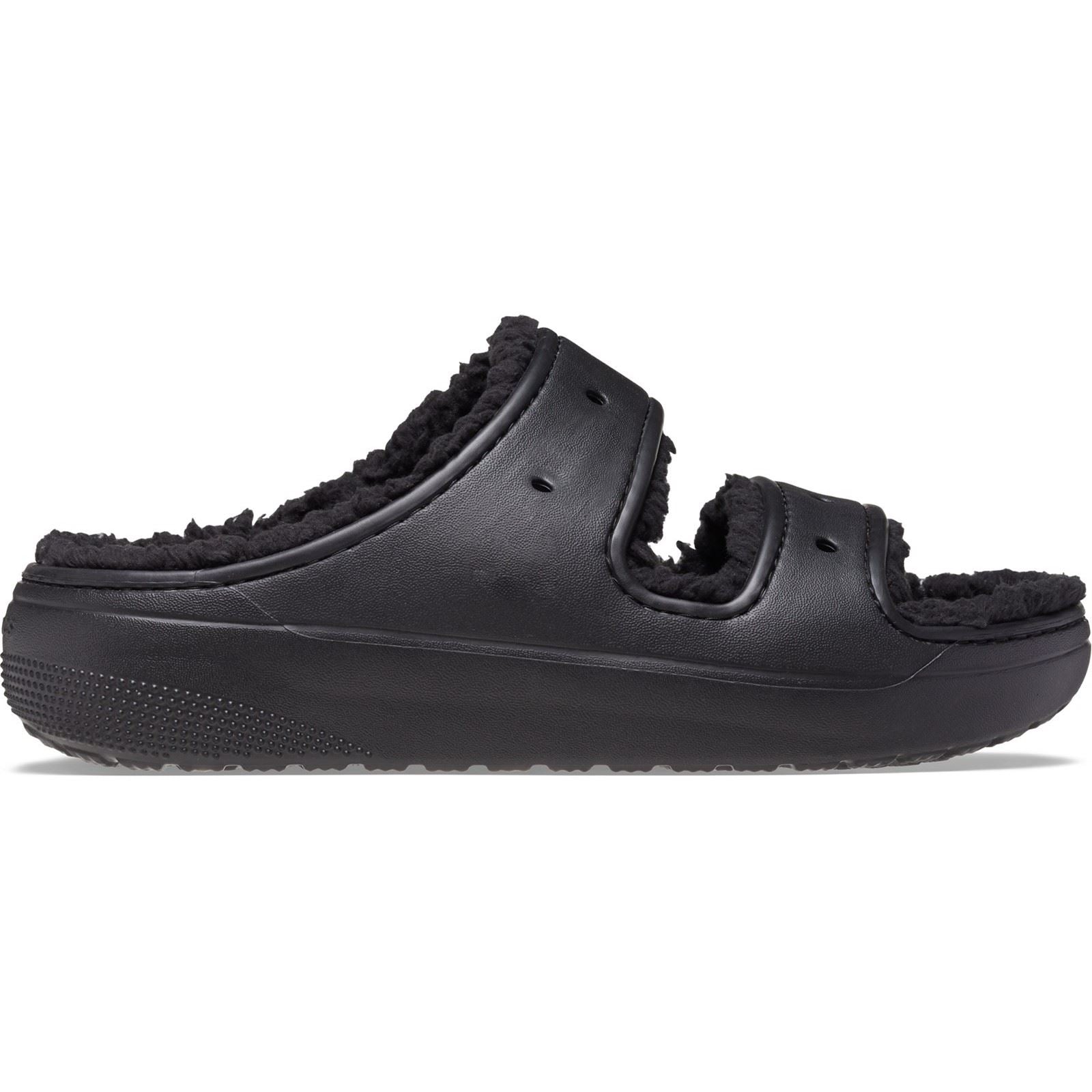 Crocs Classic Cozzzy Synthetic Women's Black Sandals