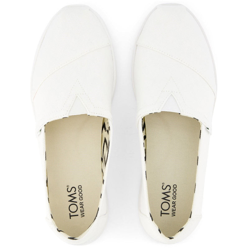 TOMS Alpargata Plus 100% Cotton Women's White Espadrilles