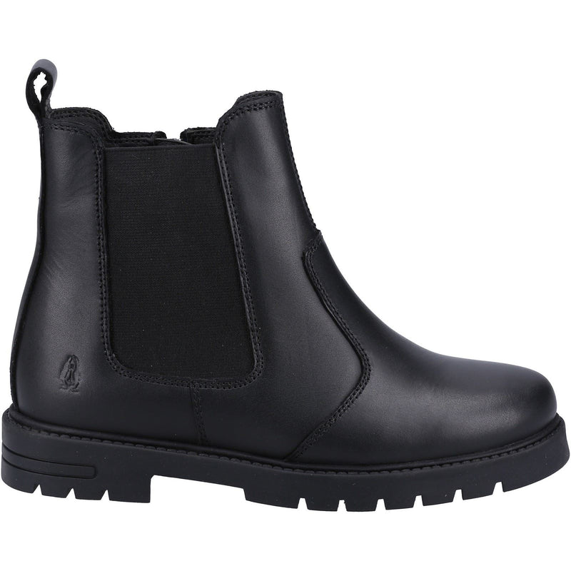 Hush Puppies Laura JNR Leather Girls's Black Boots