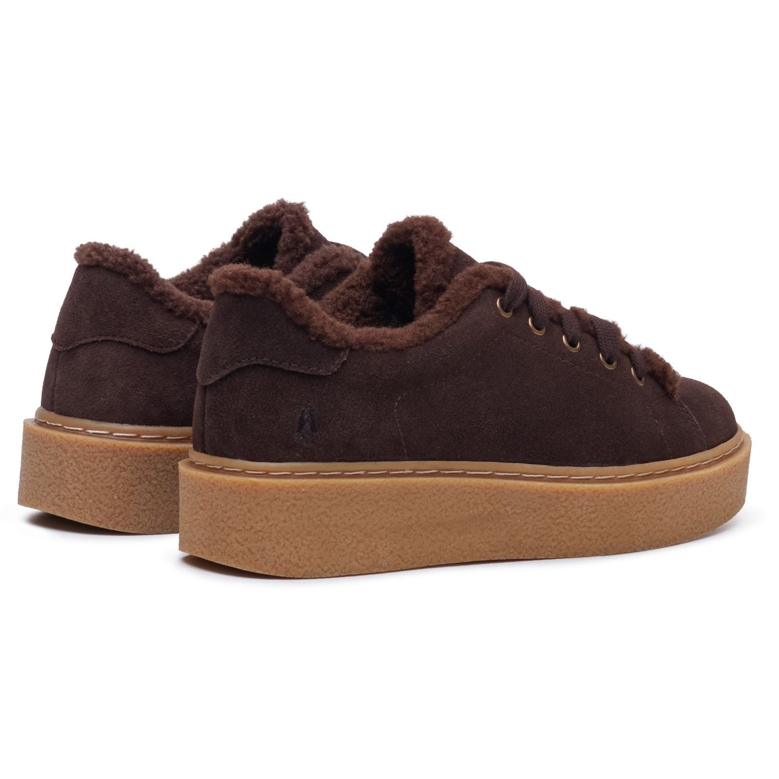 Hush Puppies Brinlee Fur Suede Women's BROWN Trainers