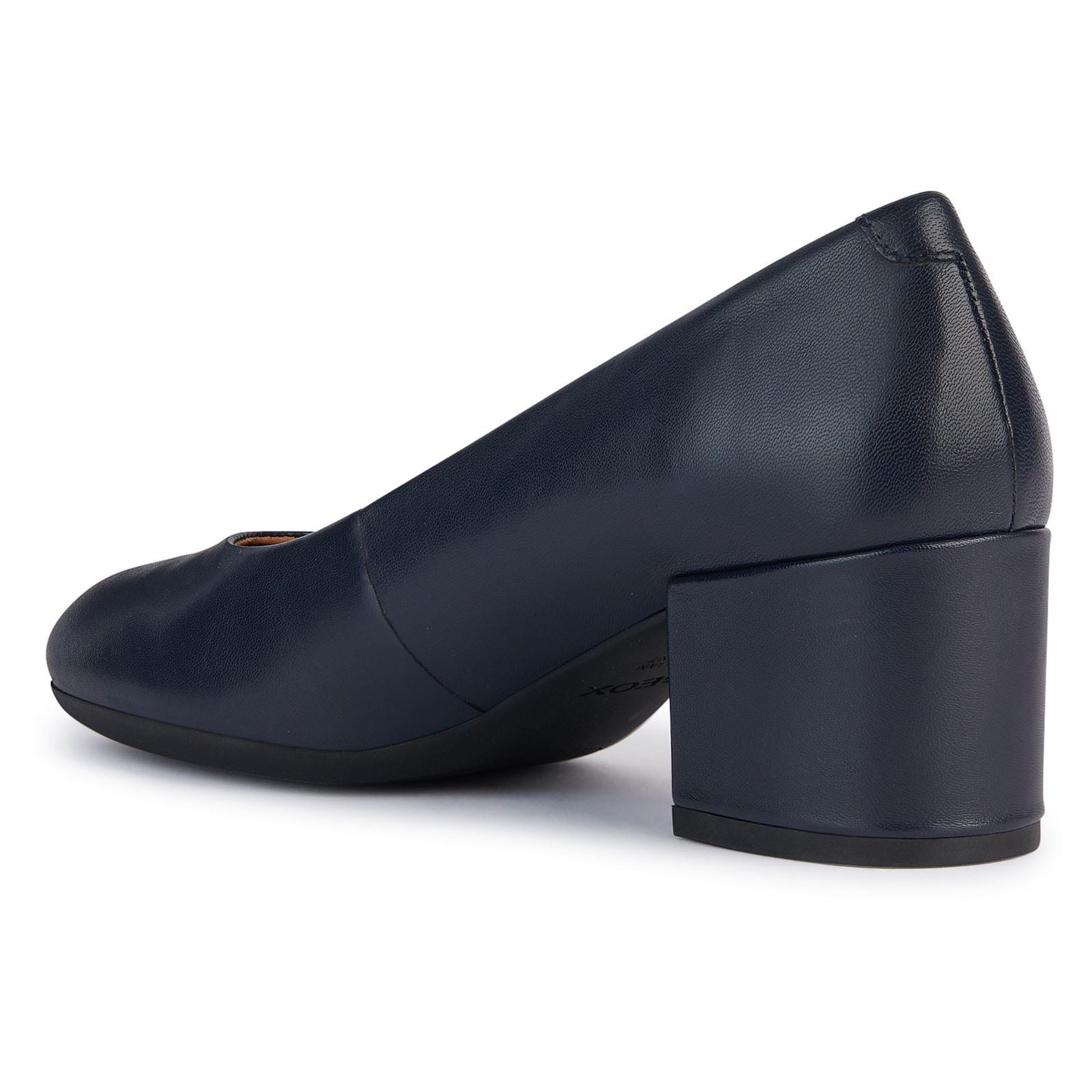 Geox D ELEANA A Leather Bovine Full Grain Women's Navy Heels