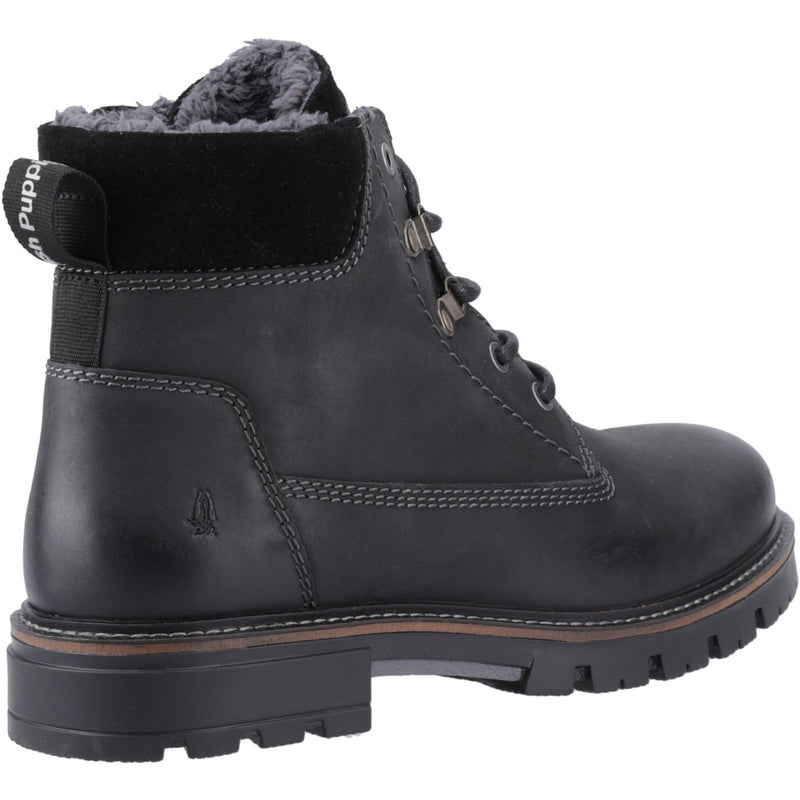 Hush Puppies Pier Leather Men's Black Ankle Boots