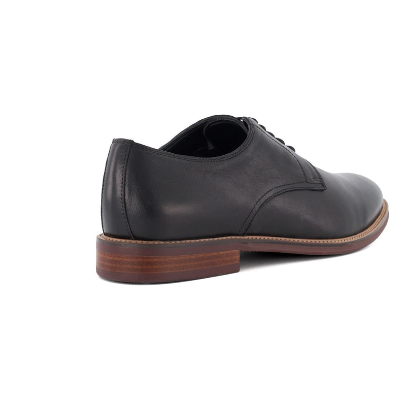 Dune Stanley Leather Men's Black Oxford Shoes