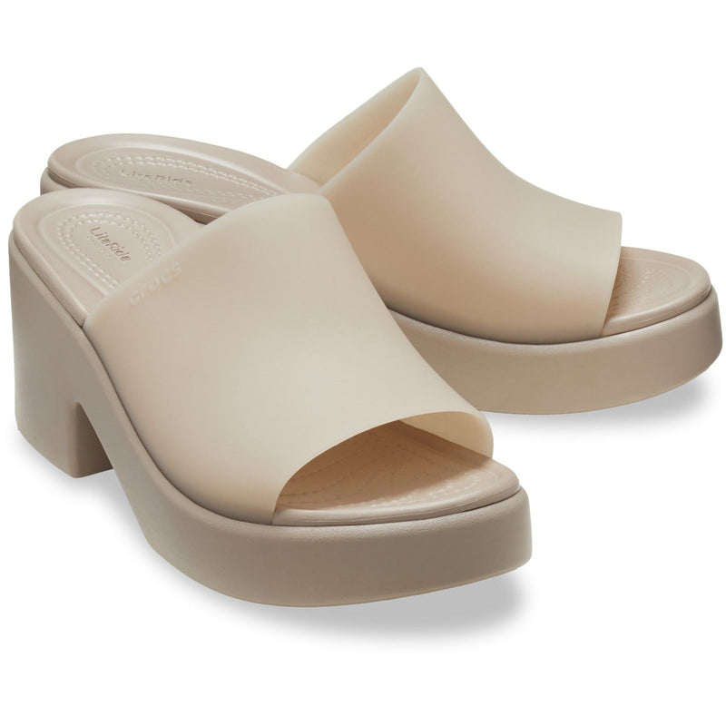 Crocs Brooklyn Slide Heel Women's Taupe Heels