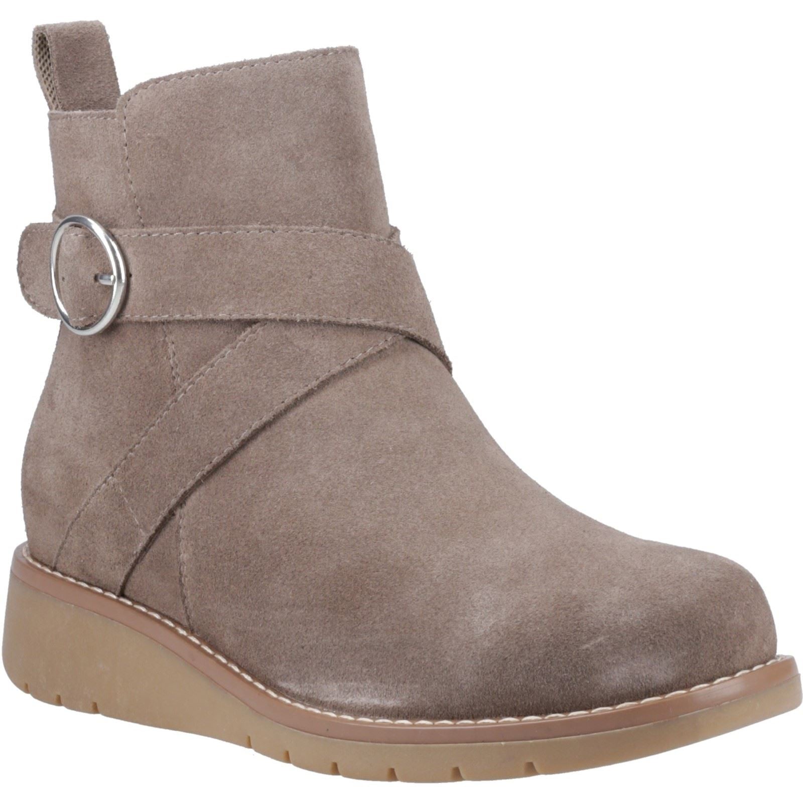 Hush Puppies Lyra Suede Women's Taupe Winter Ankle Boots