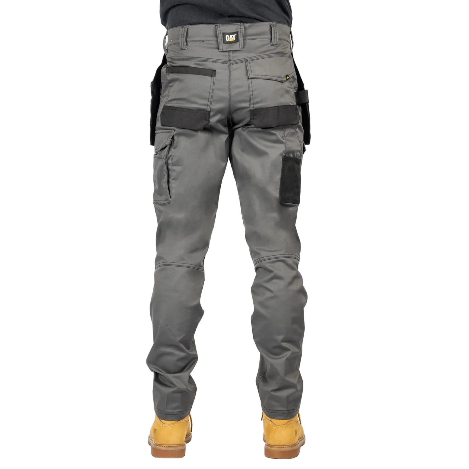 Caterpillar Essential Knee Pocket Stretch Holster Synthetic Men's Grey Outdoor Trousers