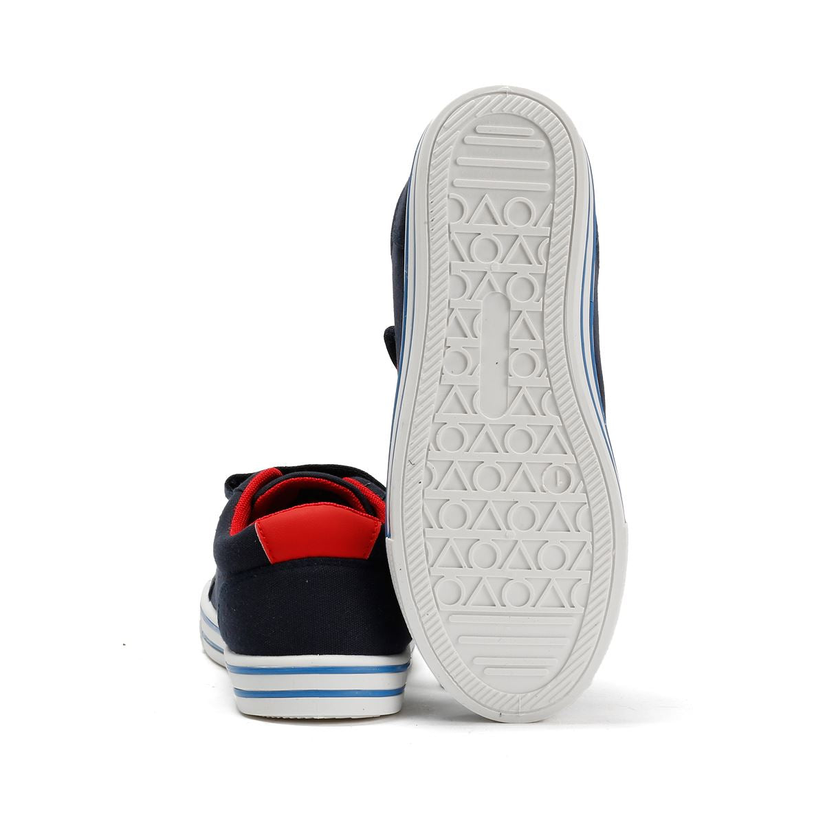 Penguin Junior Rainbow Canvas Navy/Red Sneakers