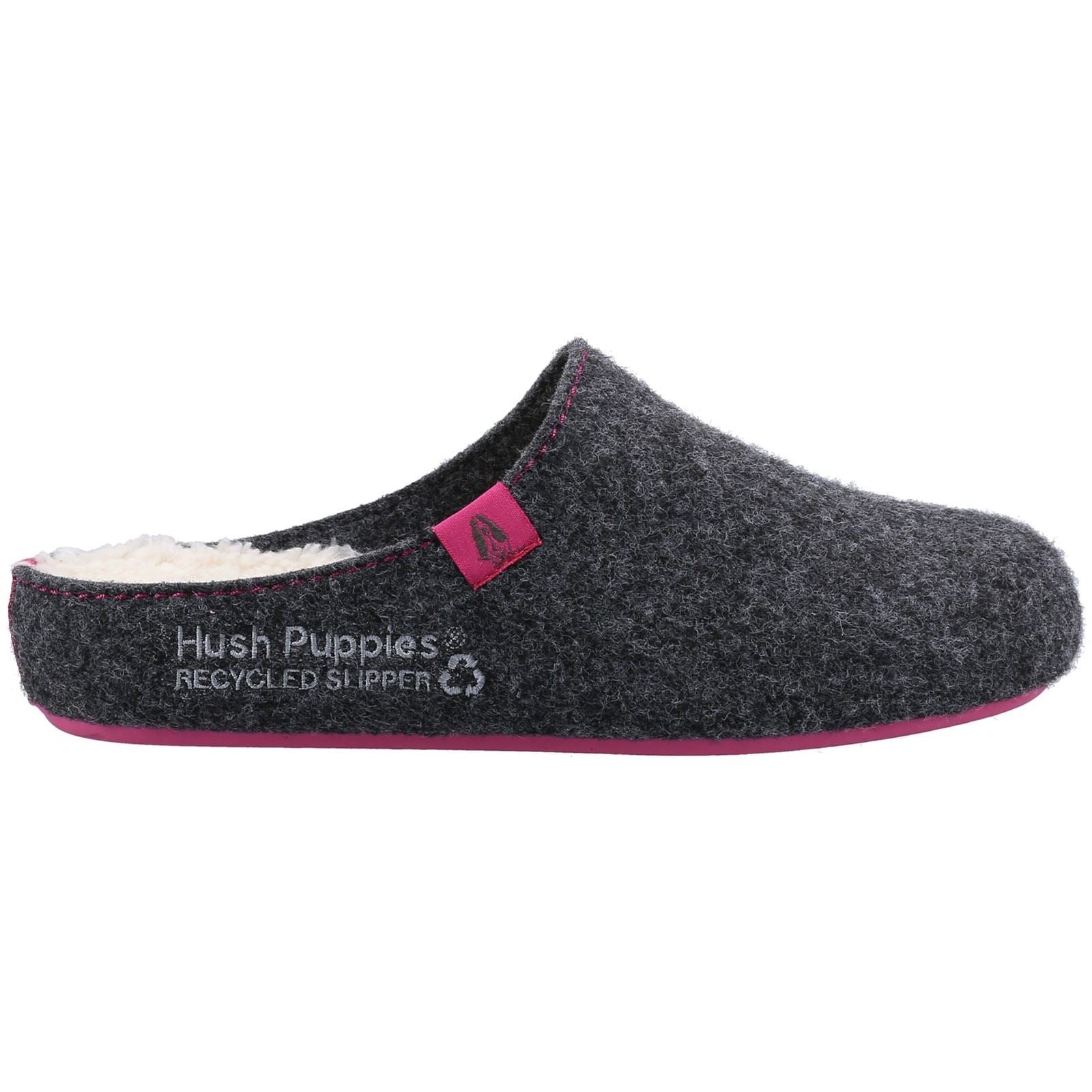 Hush Puppies The Good 90% Recycled RPET Synthetic Women's Charcoal Slippers