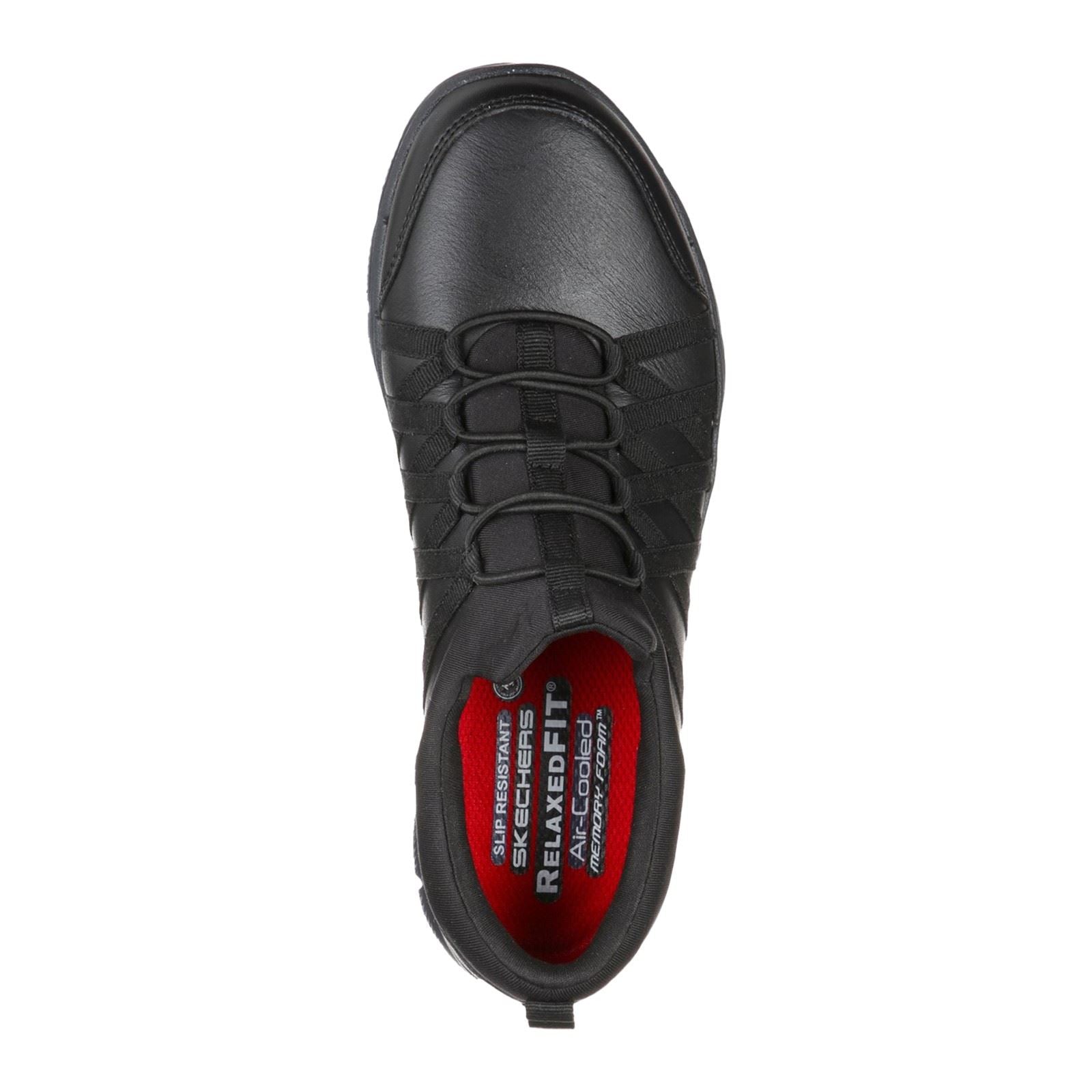 Skechers Workwear Ghenter Dagsby Leather Women's Black Sneakers