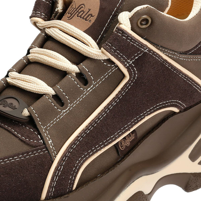 Buffalo 1339-14 Leather Women's Brown/Beige Sneakers