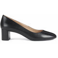 Geox D PHEBY Leather Bovine Full Grain Women's Black Heels