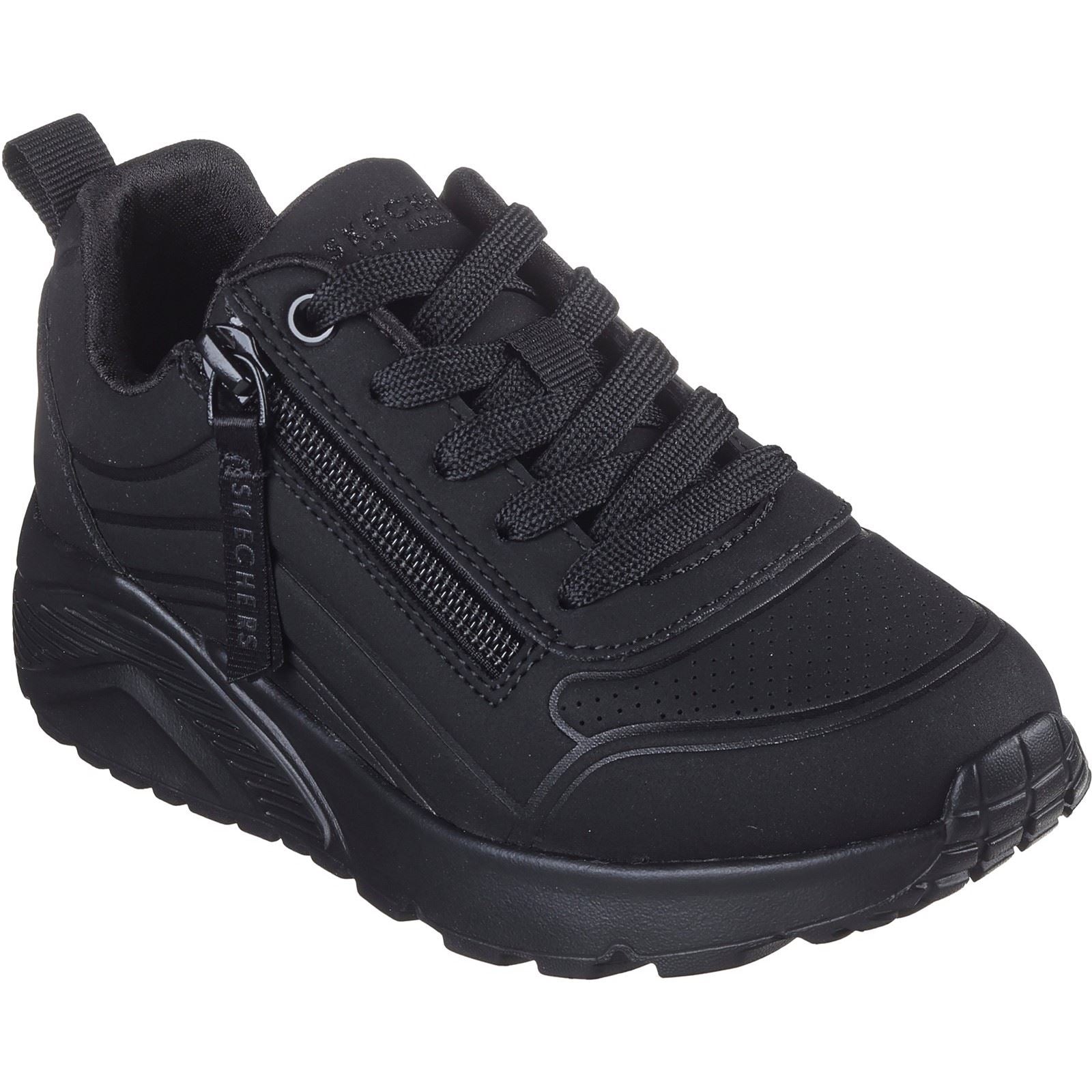 Skechers Uno Lite - Easy Zip Synthetic Girls's Black Sneakers