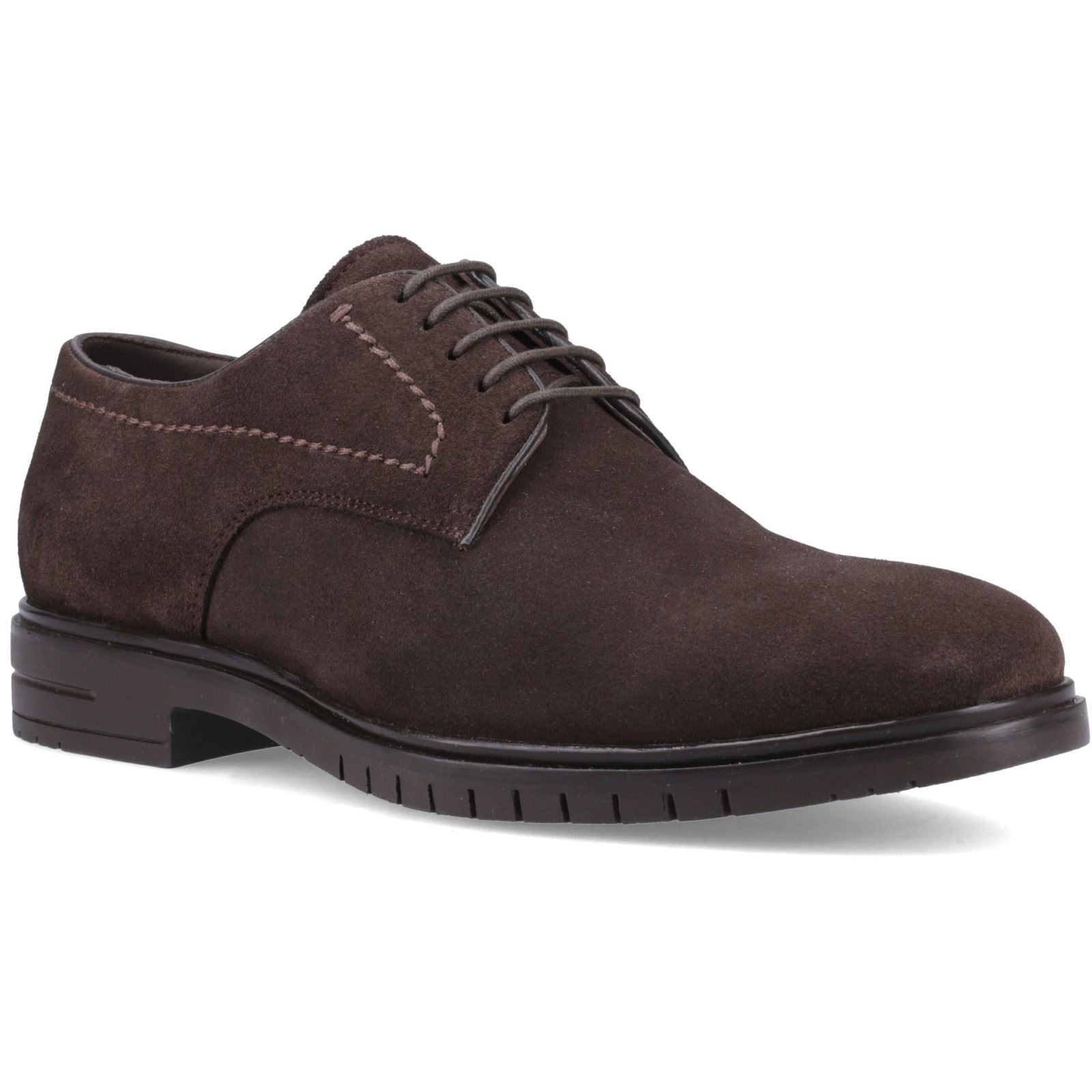 Hush Puppies Sterling Leather Men's Chocolate Lace-Up Shoes