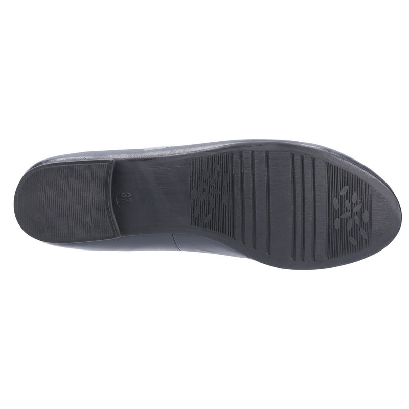 Hush Puppies Naomi Leather Women's Navy Flats