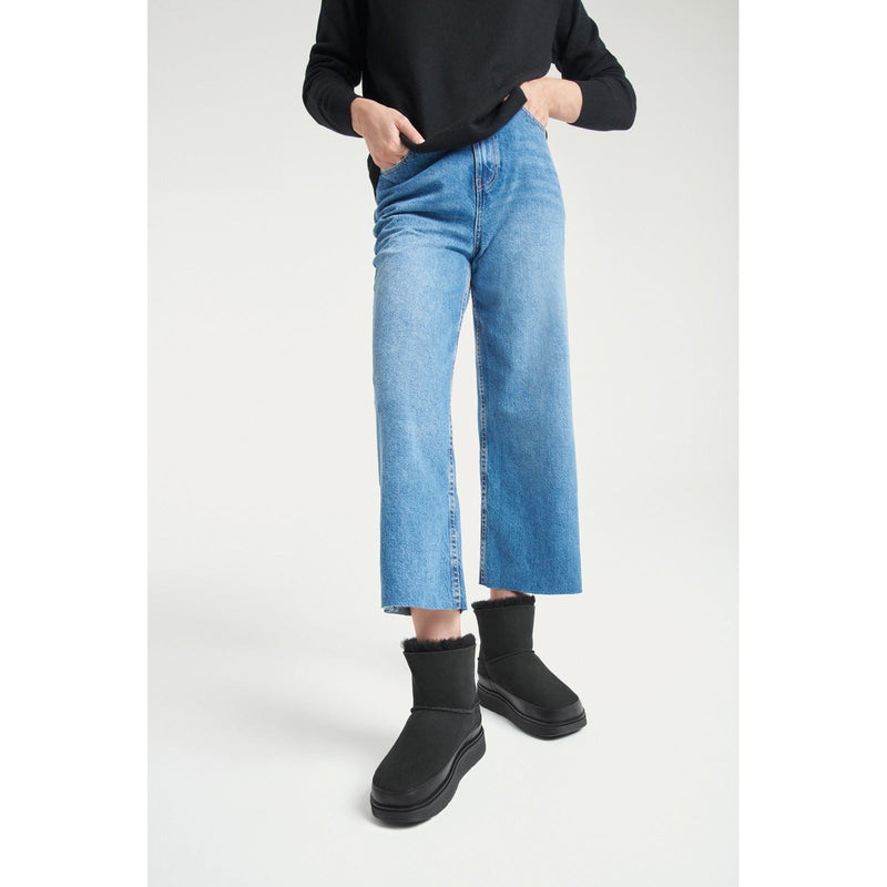 Fitflop Gen-FF Mini Double-Faced Leather Women's All Black Boots