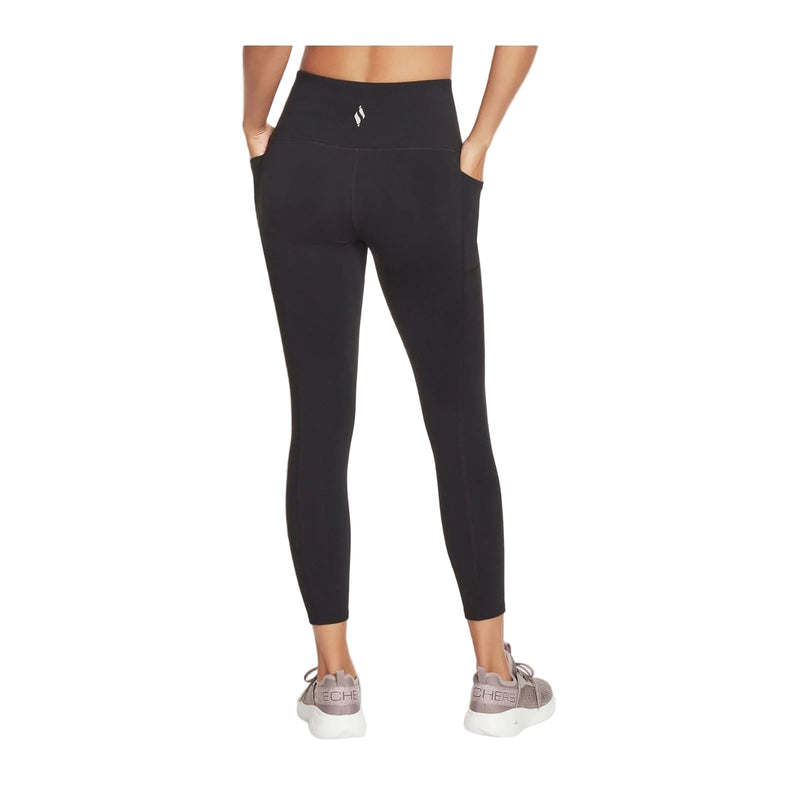 Skechers Performance GOWALK Wear High-Waisted 7/8 Nylon Women's Black Sports Leggings