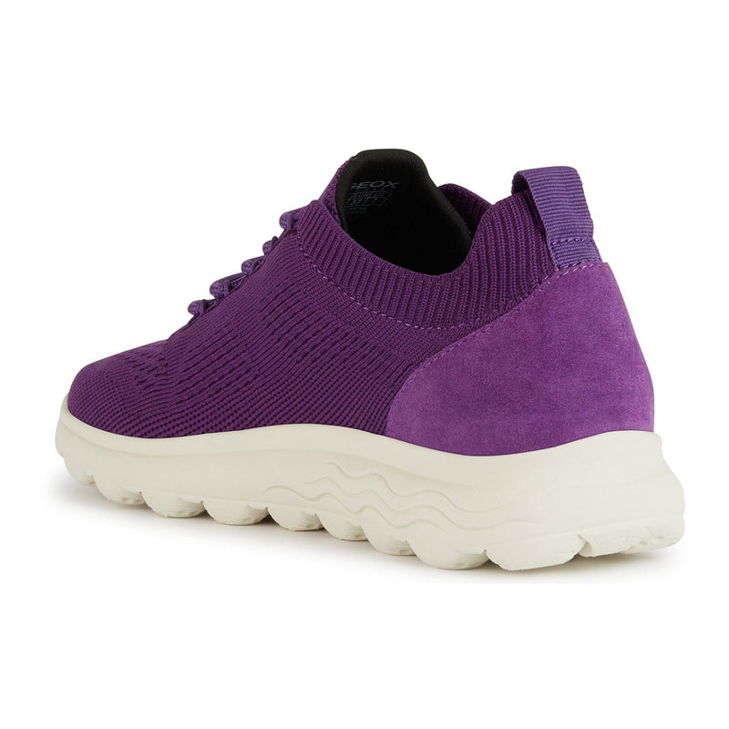 Geox D Spherica A Leather Women's Purple Sneakers