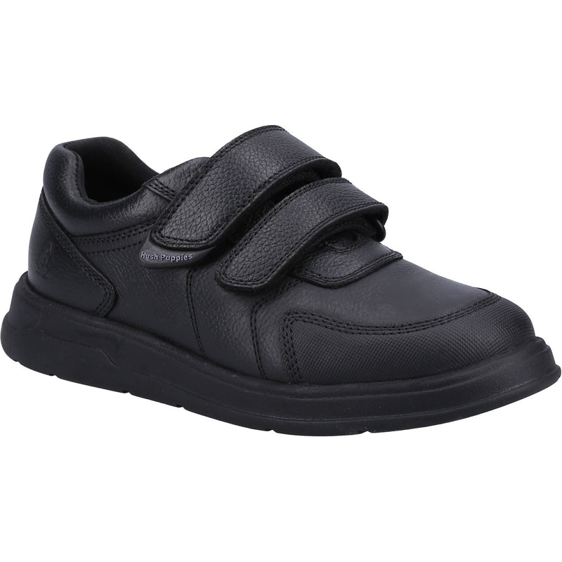 Hush Puppies Ryan SNR Leather Boys's Black Shoes