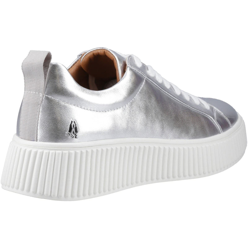 Hush Puppies Harlow Leather Women's Silver Sneakers