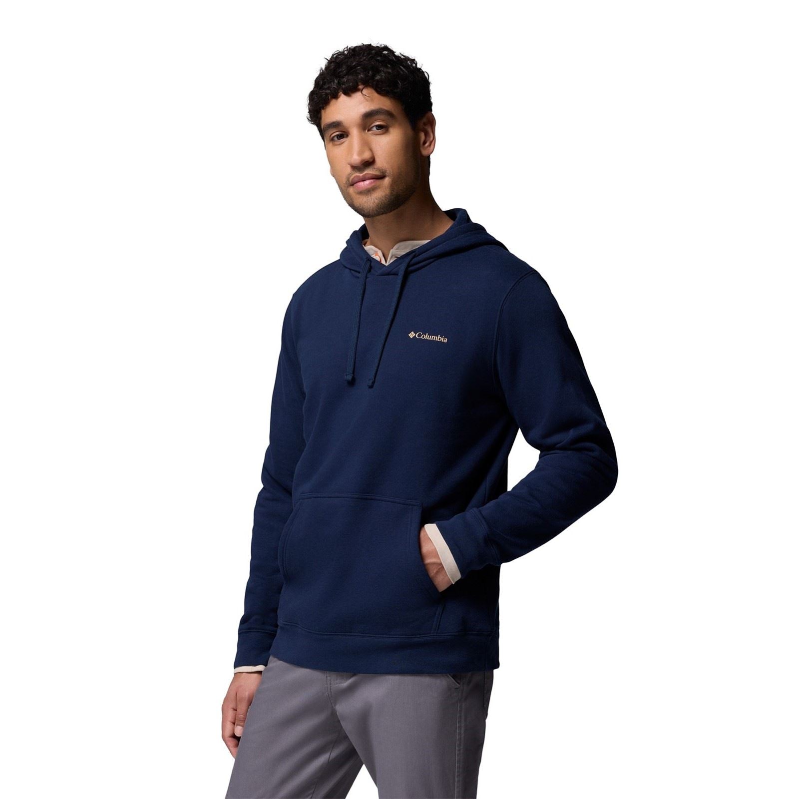 Columbia Columbia Trek Graphic Hoodie Cotton Men's Blue Hooded Sweatshirt
