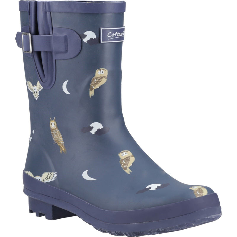 Cotswold Woodland Mid Rubber Women's Owls Wellington Boots