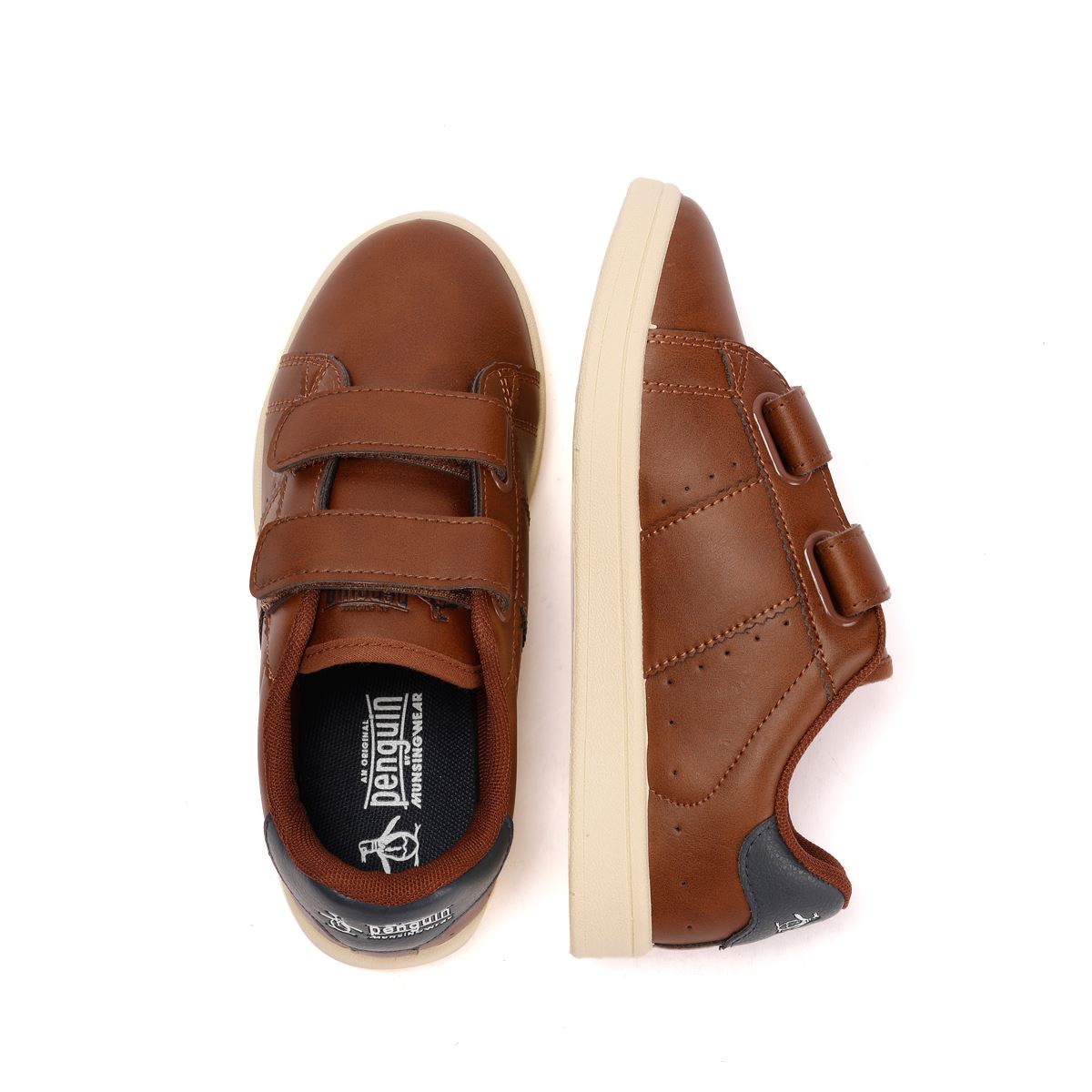 Penguin Junior Marble Tan/Navy Sneakers