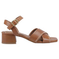 Hush Puppies Lyla Heeled Leather Women's Tan Sandals