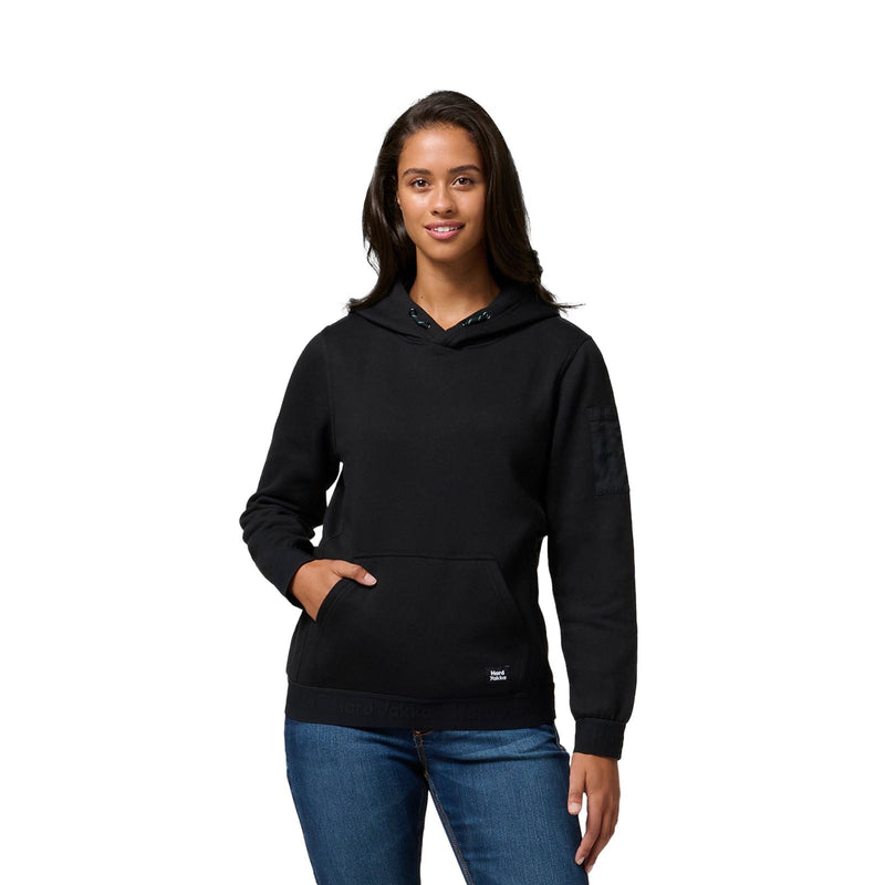 Hard Yakka Gladiator Cotton Women's Black Hooded Sweatshirt