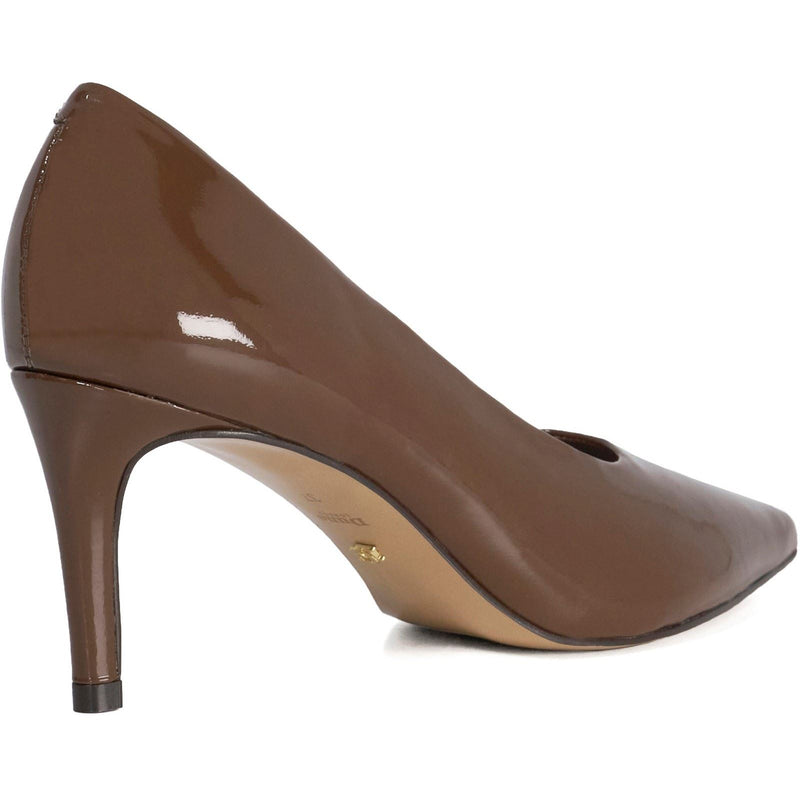 Dune Aspiring Leather Women's Brown Heels