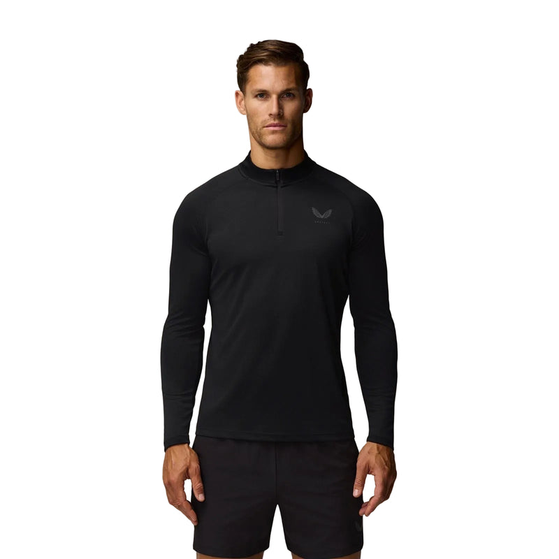 Castore Adapt Training 1/4 Zip Top Polyester Men's Black Activewear T-Shirts