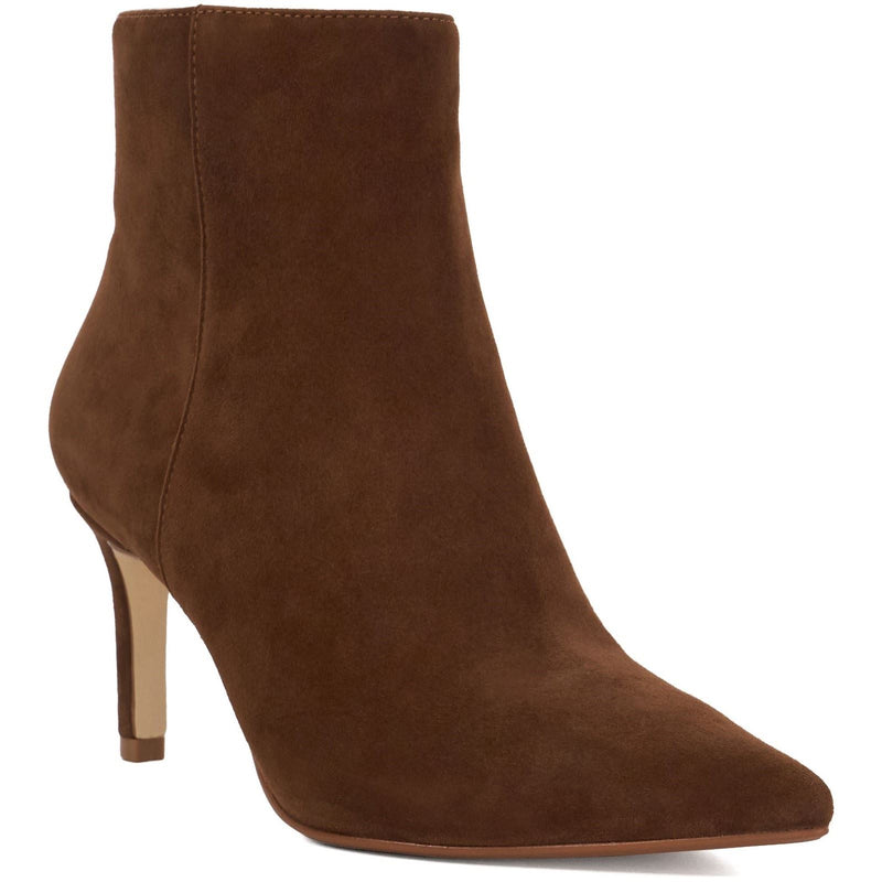Dune Obsessively Suede Women's Dark Tan Heeled Ankle Boots
