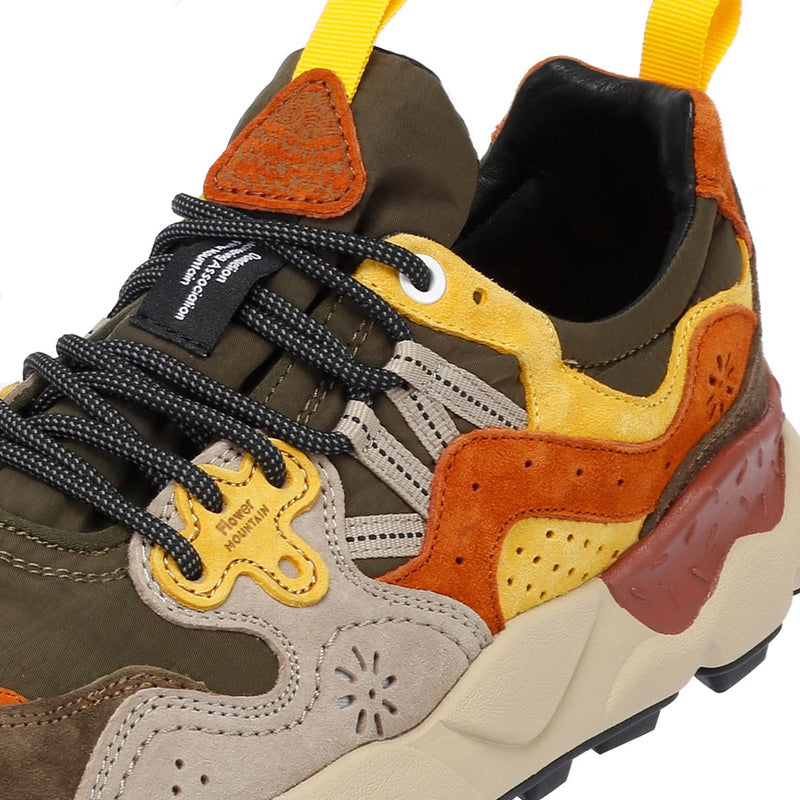 Flower Mountain Yamano 3 Suede Men's Grey/Yellow Sneakers