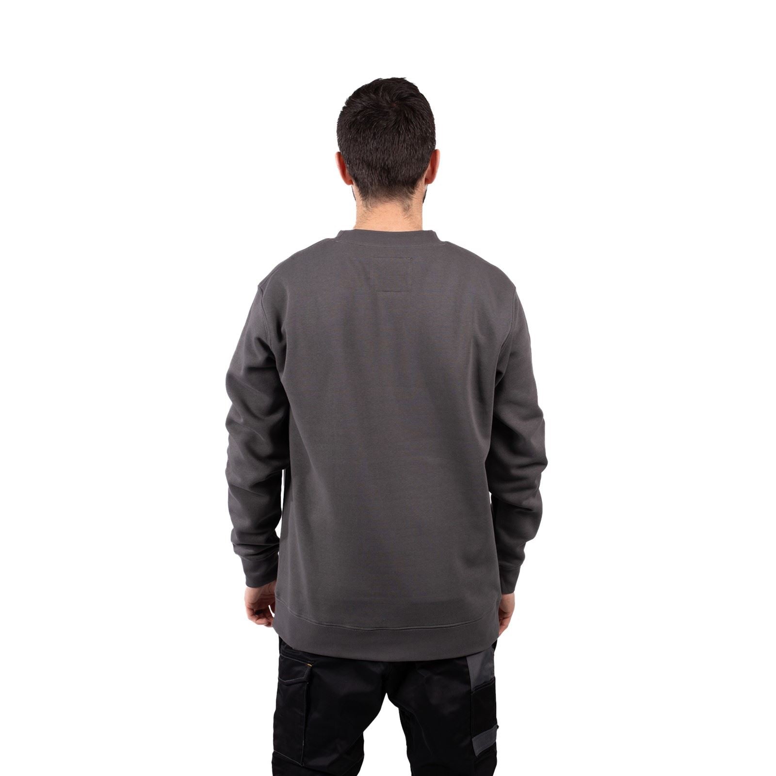 Caterpillar Midweight Crewneck Cotton Men's Grey Sweatshirt