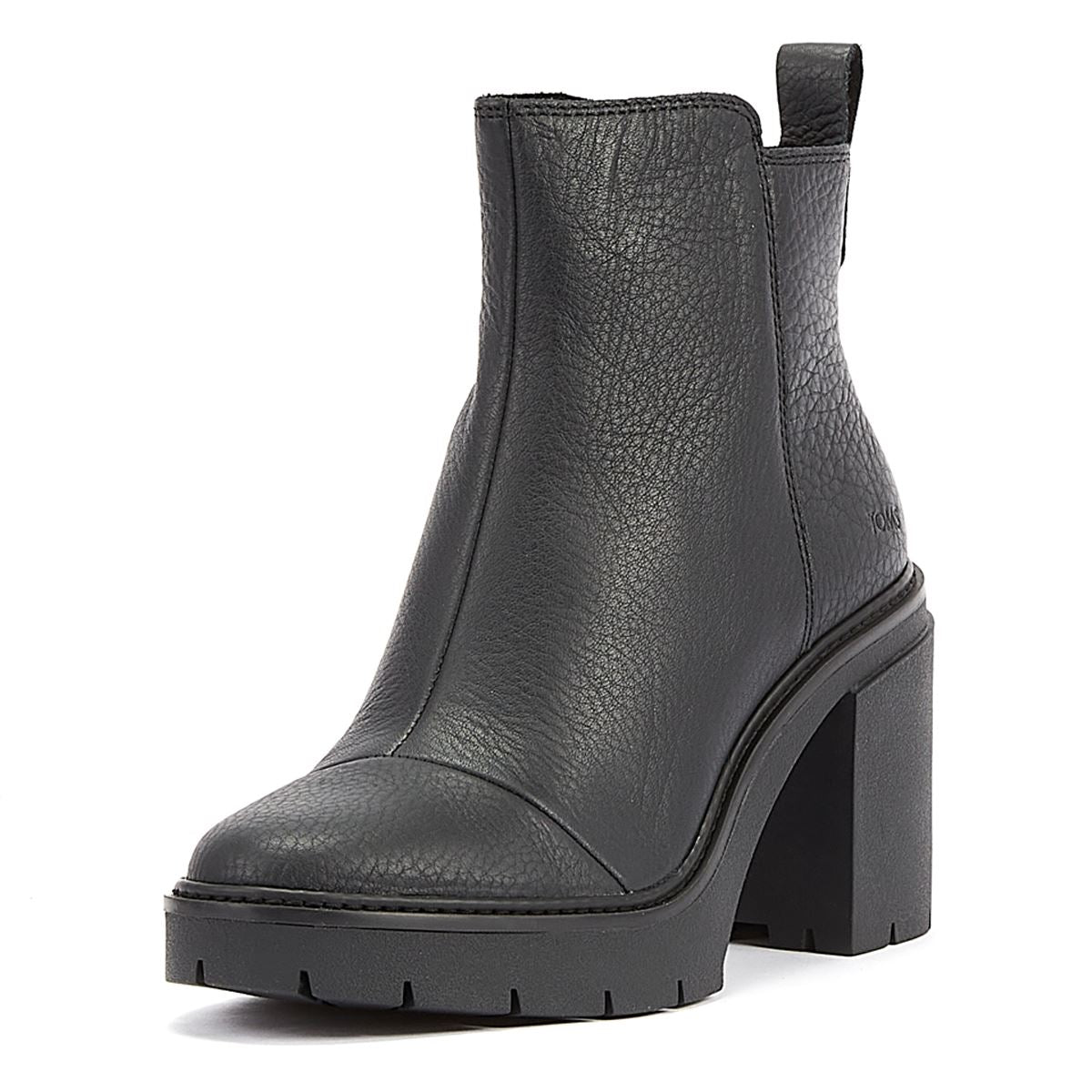 TOMS Rya Leather Women's Black Boots