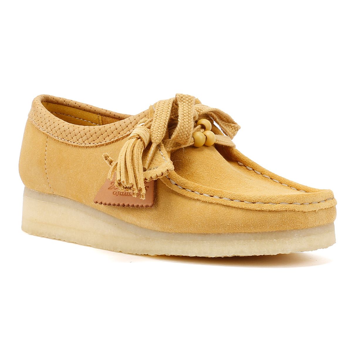 Clarks Originals Wallabee Suede Women's Golden Tan Shoes