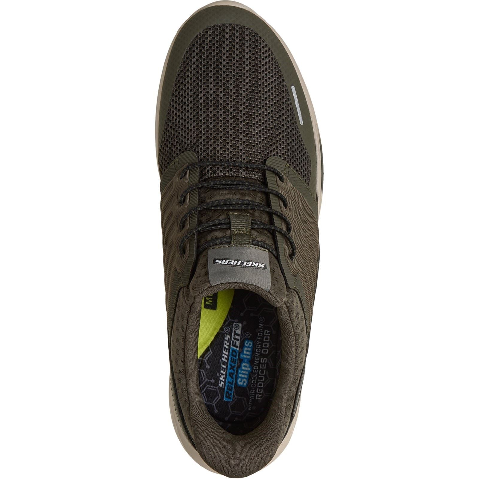Skechers Slade Luther Men's Olive Synthetic / Mesh Trainers