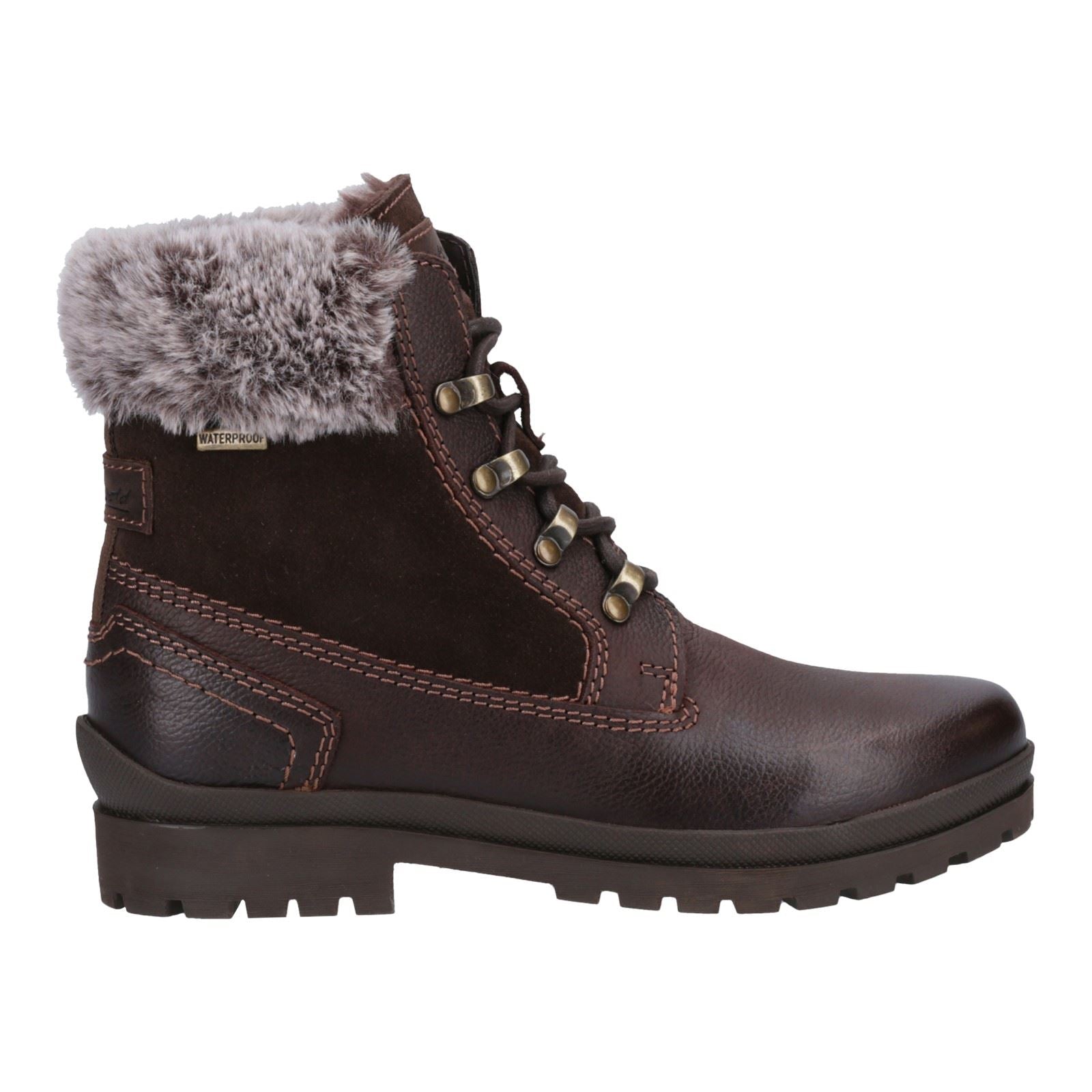 Cotswold Evenlode Leather Women's Brown Winter Ankle Boots