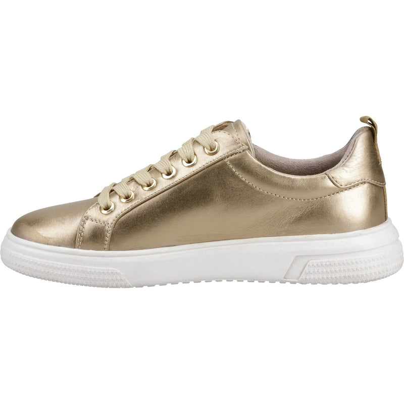 Hush Puppies Martha Leather Women's Gold Sneakers