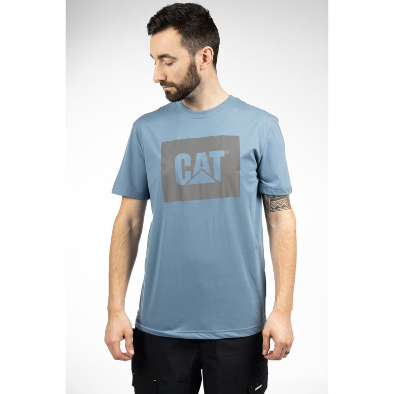 Caterpillar Graphic Cotton Men's Blue T-Shirt