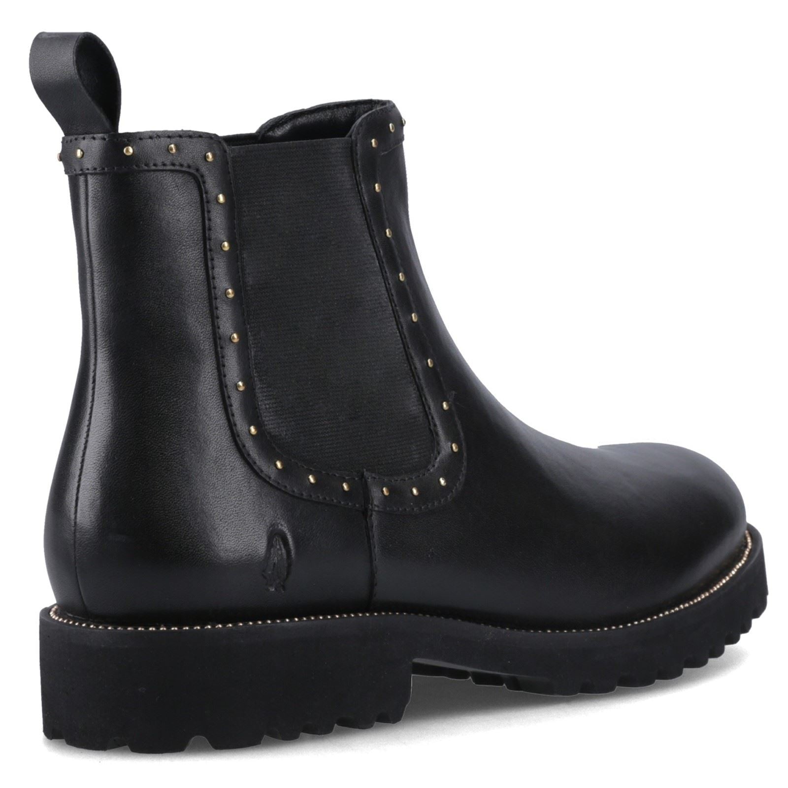 Hush Puppies Gwyneth Leather Women's Black Flat Chelsea Boots