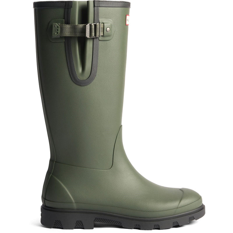 Hunter Field Downpour Boot Rubber Women's Dark Olive/Black Wellington Boots
