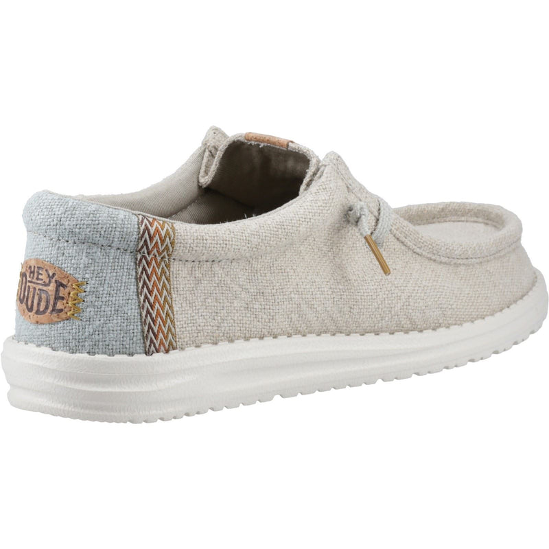 HEYDUDE Wally Jute Jute Men's Stone Grey/Iceberg Green Moccasins Shoes