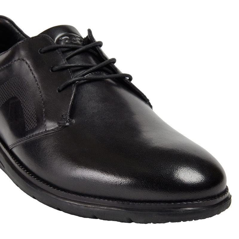 Pod Aston Leather Men's Black Lace-Up Shoes