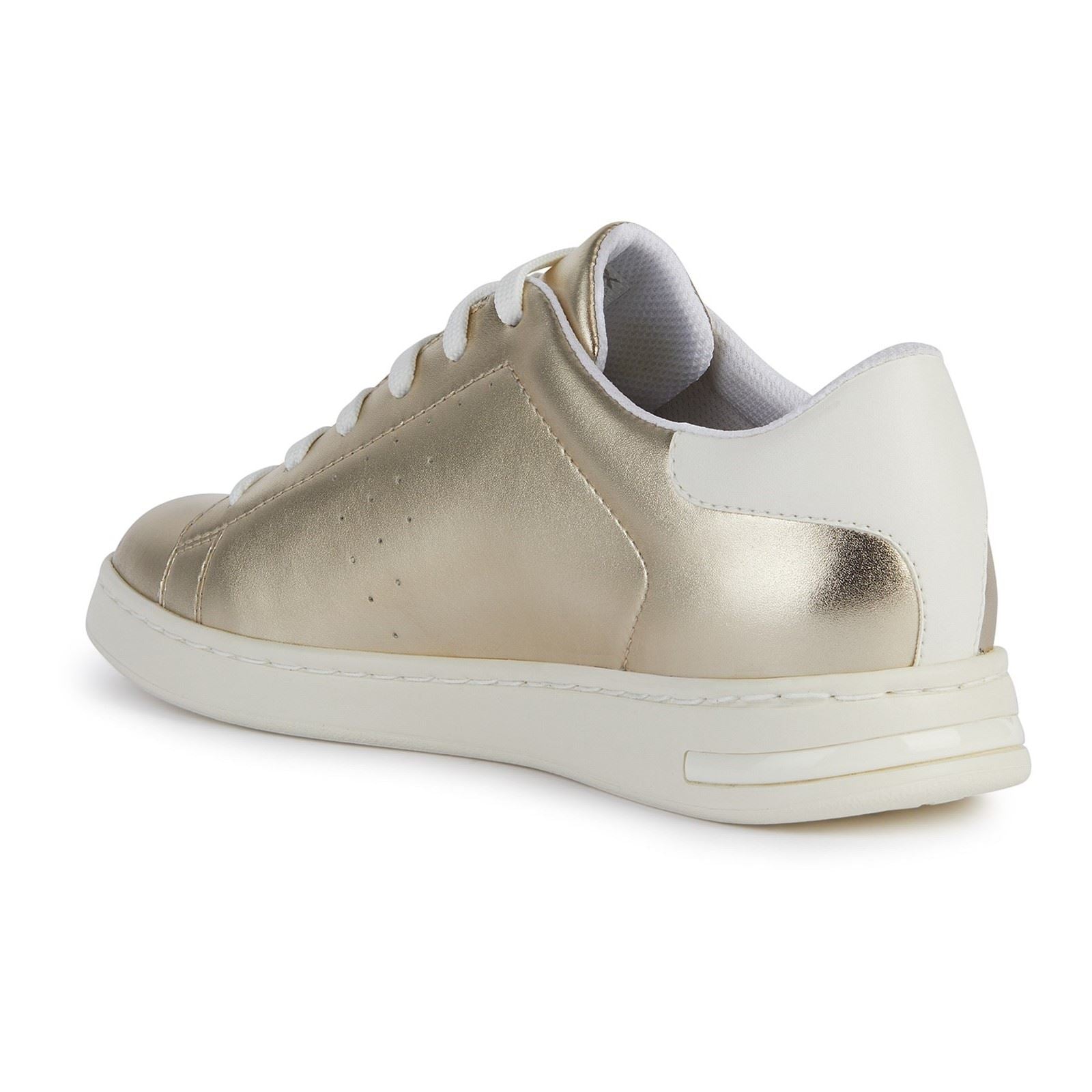 Geox D Jaysen B Leather Women's Light Gold/Optic White Sneakers