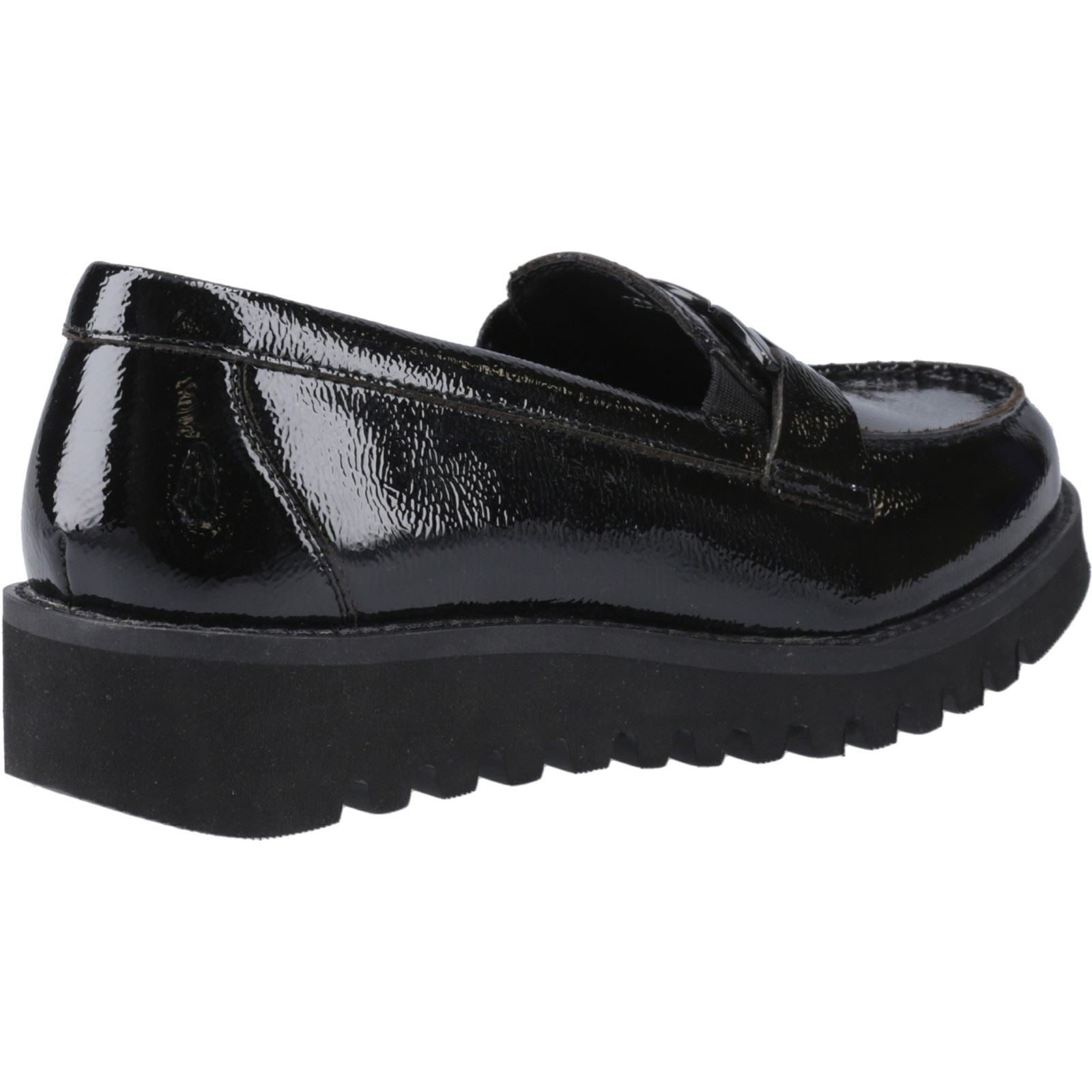 Hush Puppies Francis Loafer Patent Leather Girls's Black Loafers