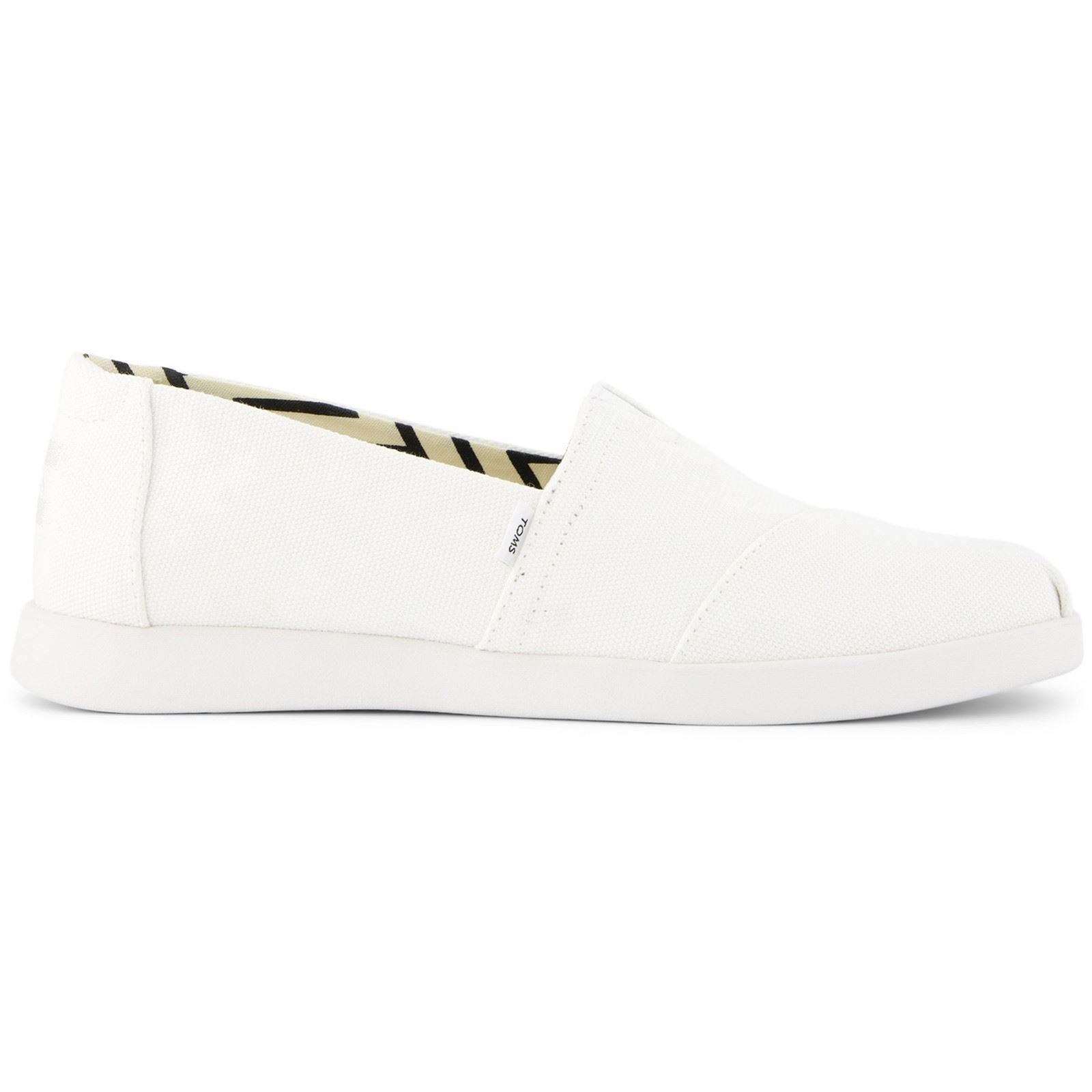 TOMS Alpargata Plus 100% Cotton Women's White Espadrilles