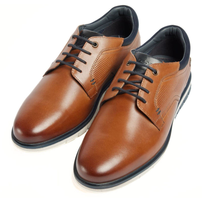 Pod Merlin Leather Men's Tan Lace-Up Shoes